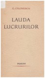 G. Calinescu - Lauda lucrurilor - poezii - 130284, George Calinescu