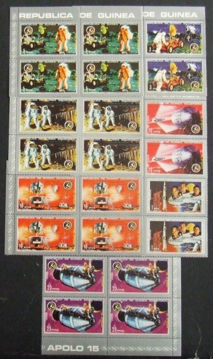 R.Guinea Ecuatoriala. -COSMOS-APOLLO 15- 4 serii in bloc de 4-MNH.**GEQ 063