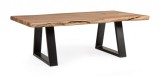 Masuta cafea blat lemn natur picioare fier maro Artur 115 cm x 65 cm x 40 h