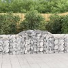 VidaXL Coșuri gabion arcuite 17 buc, 300x30x80/100 cm, fier galvanizat 3146516