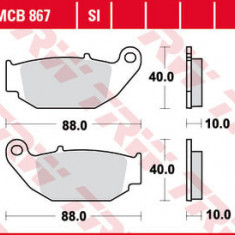 Plăcuțe frână față/spate, utilizare: offroad, material: sinter-SI, 40x88x10mm compatibil: HONDA CRF 250 2013-2014