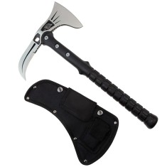 Topor DEPOX&reg;, Tactical Adventure, otel inoxidabil, argintiu, 41 cm, teaca inclusa