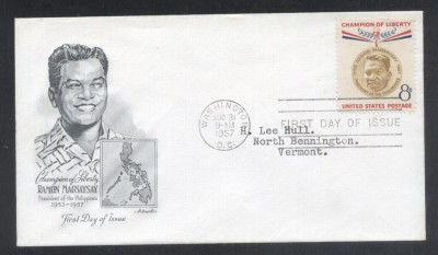 United States 1957 Ramon Magsaysay FDC K.560 foto