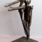 Excelsior - sculptura simbolica din metal cu postament, modernism, cuplu nud