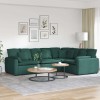 VidaXL Canapea modulară cu perne, verde &icirc;nchis, textil