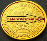 Moneda exotica 1/2 SOL DE ORO - PERU, anul 1976 *Cod 129 = BATERE DESCENTRATA!