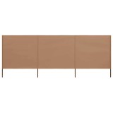 Cumpara ieftin Paravan anti-vant cu 3 panouri, gri taupe, 400 x 80 cm, textil