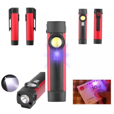 Lanterna XPE, COB LED, LED 395 Violet cu Acumulator WL01 19A062 XXM foto