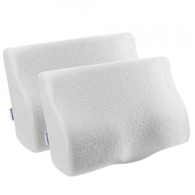 Set 2X perne cu suport cervical din spuma cu memorie pentru copii 12-16 ani 50x30, cu perforatii foto