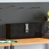 vidaXL Cutie de depozitare, negru, 50x15x20,5 cm, aluminiu 152247