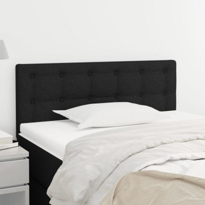 vidaXL Tăblie de pat, negru, 80x5x78/88 cm, textil foto