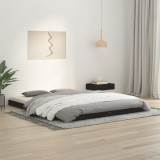 VidaXL Cadru de pat, negru, 150x200 cm, King Size, lemn masiv de pin