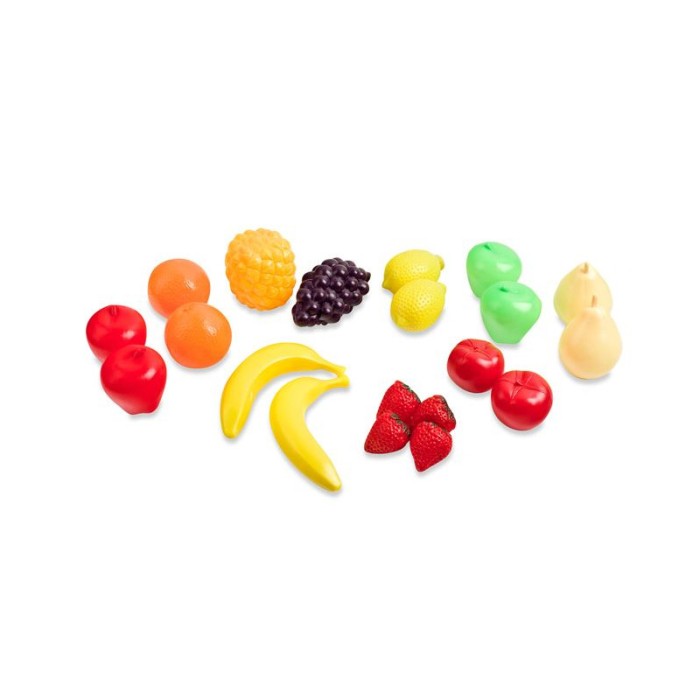 Set jucarii, Fructe din plastic, 20 piese, ATU-084176