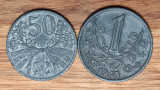 Cumpara ieftin Bohemia Moravia - raritati WW2 - 50 haleru 1940 + 1 koruna 1943 zinc, superbe !, Europa