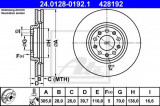 Disc frana ALFA ROMEO BRERA (939) (2006 - 2010) ATE 24.0128-0192.1