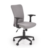 Scaun birou copii HM Nody, mecanism de balans, cu brate, tapiterie stofa, rotire 360 , cadru polipropilena, 100 kg, gri