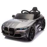Cumpara ieftin Masinuta electrica pentru copii, Bmw M4, 90W, 12V 7Ah, PREMIUM, culoare gri vopsit
