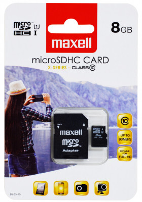 MicroSDHC 8Gb Maxell Clasa 10 Cu Adaptor foto