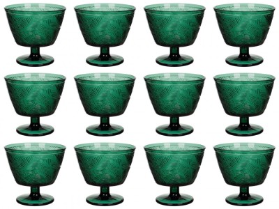 Set boluri, 12 piese, 300 ml, Sticla, Verde foto