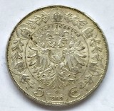 AUSTRIA 5 KORONA COROANE KRONEN 1909 ARGINT EFIGIE MARE AUNC UNC CU PATINA LUCIU, Europa