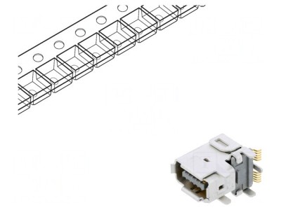 Conector IX Industrial 10 PIN Aurit SMT foto