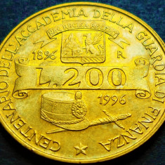 Moneda comemorativa 200 LIRE - ITALIA, anul 1996 *cod 1212 = Guardia di Finanza