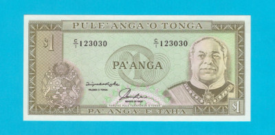 Tonga 1 Pa&amp;#039;anga 1995 &amp;#039;Tupou IV&amp;#039; UNC serie: 123030 foto