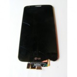Display LCD LG G2 Negru Original cu Rama (Touch Spart) - Piese Schimb Telefon