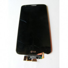 MODUL DISPLAY LCD LG G2 TOUCH-SPART (CU RAMA) NEGRU ORIG SWAP