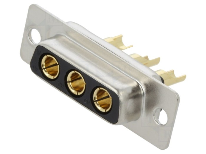 Conector mamă D-Sub 3 pini, lipire