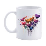 Cana alba personalizata, Inima model 8, INOVATIX&reg;. 330ml