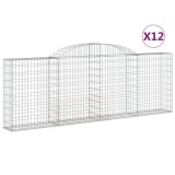 Cumpara ieftin Cosuri gabion arcuite 12 buc, 300x30x100/120 cm fier galvanizat