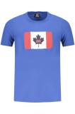 Norway Tricou barbati cu imprimeu, din bumbac, albastru (Marime: 2XL)
