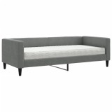 Cumpara ieftin Pat de zi cu saltea, gri inchis, 90x200 cm, textil