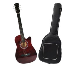 Chitara clasica, 95 cm, lemn si husa inclusa, visiniu