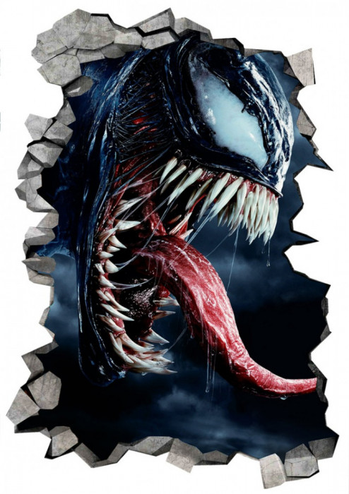 Sticker decorativ, Venom, Negru, 85 cm, 8670ST-1