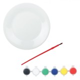 Set Pictură Farfurii, Arts &amp; Crafts, Accesorii Multicolor, Diametru 19.6cm, Ceramică, Oem