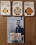 Cumpara ieftin Set BNR 150 ani de la infiintarea Curtii de Conturi , aur, argint, tombac, DOAR 150 exemplare, RAR, gradate!