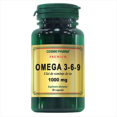 Omega 3-6-9 Ulei Seminte de In 1000mg 30cps Cosmo Pharm foto