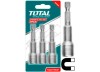 Set 3 Chei Tubulare 12mm, Prindere 1/4 Hexagonala, 65mm Lungime, Otel CR-V, TOTAL PowerTool