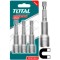 TOTAL - SET 3CHEI 12MM -1/4&quot; HEX - 65MM PowerTool TopQuality