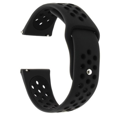 Curea silicon compatibila Xiaomi Amazfit GTR 4, telescoape Quick Release, 22mm, Negru Carbon foto