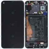Huawei Honor 20 (YAL-AL00 YAL-L21) Nova 5T (YAL-L61) Capac frontal al modulului de afișare + LCD + digitizer + baterie negru la miezul nopții 02352TMU