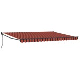 Cumpara ieftin Copertina retractabila automata, portocaliu si maro, 4,5x3 m