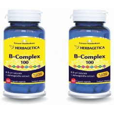 Pachet B Complex 100 60cps+60cps (50% reducere la al doilea produs)