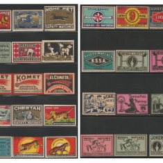 1900-1950 Colectie 115 etichete exotice vechi de chibrituri straine