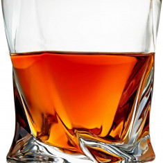 Pahare de whisky Vero Crystal, set de 4 pahare Rocks în cutie cadou căptușită cu