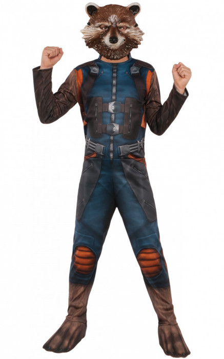 Costum lup Rocket Raccoon pentru baieti 3-4 ani 100-110 cm