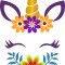 Sticker decorativ, Unicorn, Multicolor, 85 cm, 7433ST