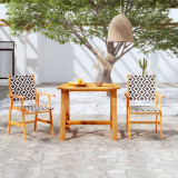 VidaXL Set mobilier grădină, 3 piese, lemn masiv de acacia
